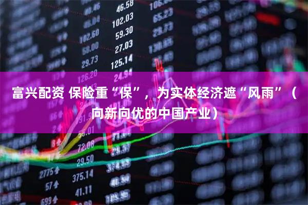 富兴配资 保险重“保”，为实体经济遮“风雨”（向新向优的中国产业）